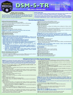 Dsm-5-Tr Medical Coding: A Quickstudy Laminated Reference Guide by Bernstein, Rona