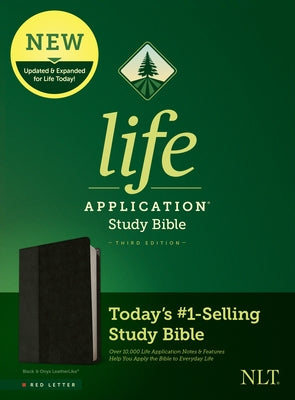 NLT Life Application Study Bible, Third Edition (Red Letter, Leatherlike, Black/Onyx) by Tyndale