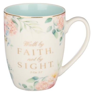 Christian Art Gifts Ceramic Mug for Women Walk by Faith - 2 Corinthians 5:7 Inspirational Bible Verse, 12 Oz. by Christian Art Gifts