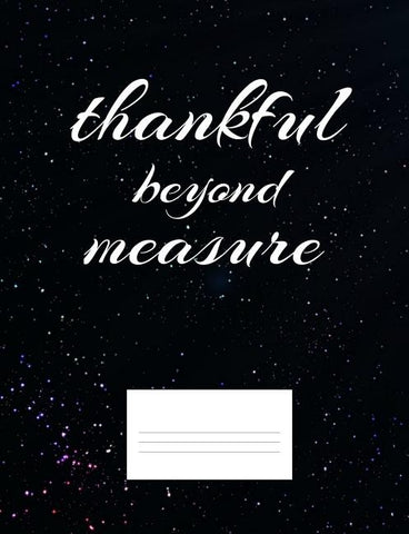 Thankful Beyond Measure: Inspirational and Christian Themed College Ruled Composition Notebook by Revos, Worship