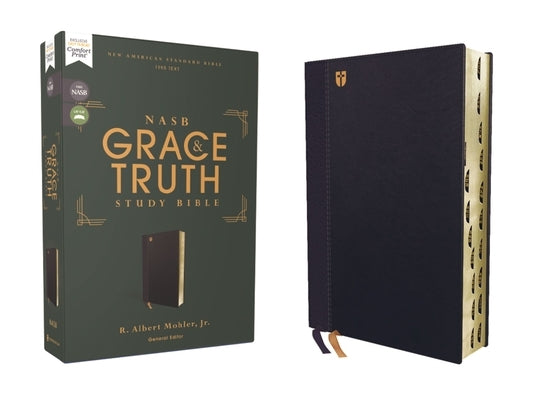 Nasb, the Grace and Truth Study Bible, Leathersoft, Navy, Red Letter, 1995 Text, Thumb Indexed, Comfort Print by Mohler Jr, R. Albert