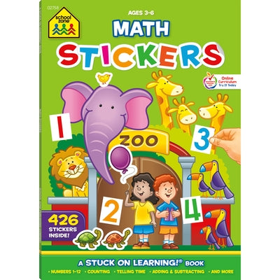 School Zone Math Stickers Workbook by Zone, School