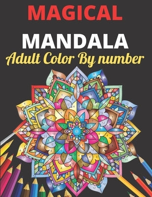 Magical Mandala Adult Color By Number: An Adults Features Floral Mandalas, Geometric Patterns Color By Number Swirls, Wreath, For Stress Relief And Re by House, Obaidur Press