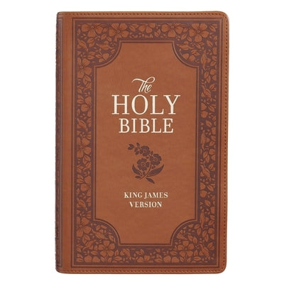 KJV Bible Giant Print Full Size Tan Floral by 