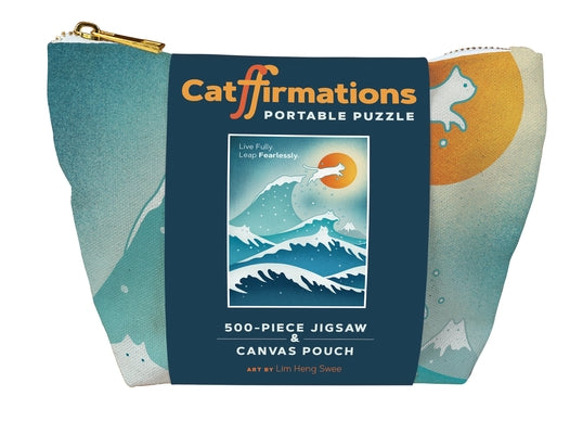 Catffirmations Portable Puzzle: 500-Piece Jigsaw & Canvas Pouch by Swee, Lim Heng