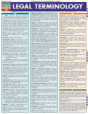 Legal Terminology by Barcharts Inc