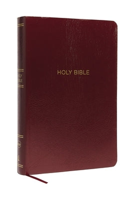 NKJV, Reference Bible, Super Giant Print, Leather-Look, Burgundy, Red Letter Edition, Comfort Print by Thomas Nelson