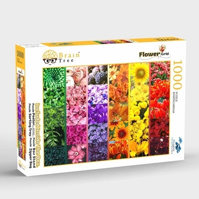 Brain Tree - Flower Grid 1000 Piece Puzzle for Adults: With Droplet Technology for Anti Glare & Soft Touch by Brain Tree Games LLC