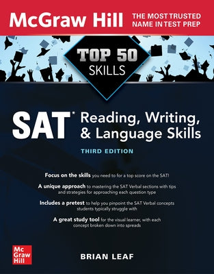 Top 50 SAT Reading, Writing, and Language Skills, Third Edition by Leaf, Brian