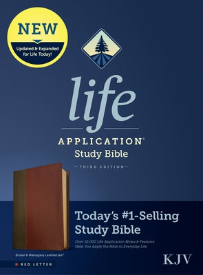 KJV Life Application Study Bible, Third Edition (Red Letter, Leatherlike, Brown/Mahogany) by Tyndale