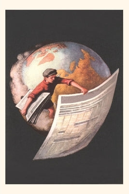 Vintage Journal Newsboy and Globe by Found Image Press