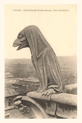 Vintage Journal Gargoyle on Notre Dame Cathedral by Found Image Press