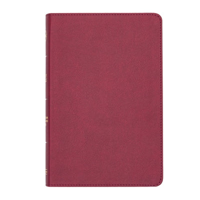 CSB Thinline Reference Bible, Cranberry Leathertouch by Csb Bibles by Holman