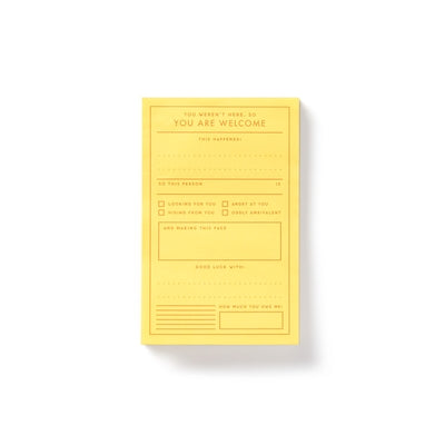 You Are Welcome Memo Pad by Brass Monkey