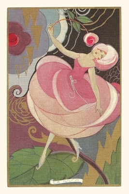 Vintage Journal Lady in Rose Gown by Found Image Press