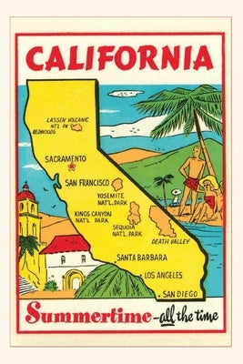 Vintage Journal Map of California by Found Image Press