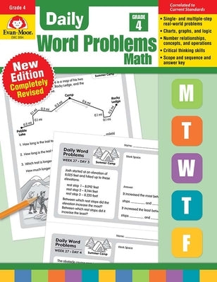 Daily Word Problems Math, Grade 4 Teacher Edition by Evan-Moor Corporation