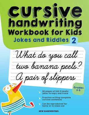 Cursive Handwriting Workbook for Kids: Jokes and Riddles 2 by Handwriting, New