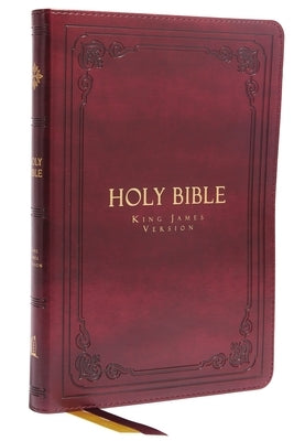 KJV Holy Bible: Large Print Thinline, Vintage Series, Burgundy Leathersoft, Red Letter, Comfort Print: King James Version by Thomas Nelson