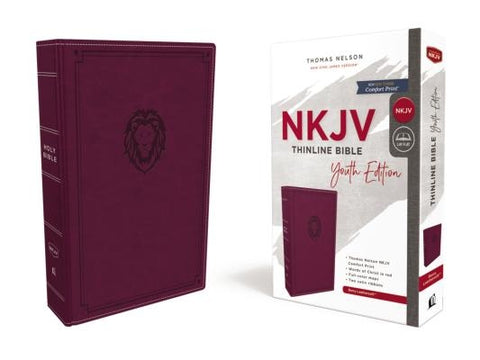 Nkjv, Thinline Bible Youth Edition, Leathersoft, Burgundy, Red Letter Edition, Comfort Print by Thomas Nelson