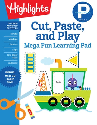 Preschool Cut, Paste, and Play Mega Fun Learning Pad by Highlights Learning