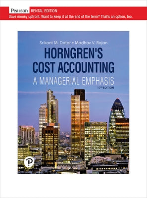 Horngren's Cost Accounting by Datar, Srikant