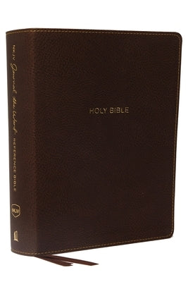 NKJV, Journal the Word Reference Bible, Imitation Leather, Brown, Red Letter Edition, Comfort Print: Let Scripture Explain Scripture. Reflect on What by Thomas Nelson