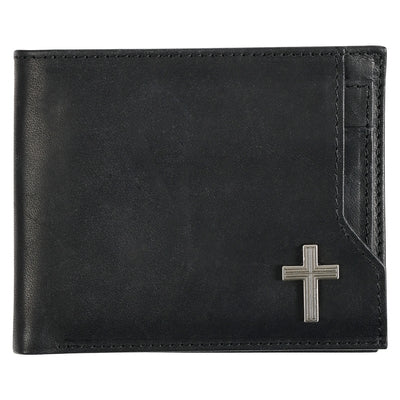 Christian Art Gifts Genuine Full Grain Leather Rfid Blocking Scripture Wallet for Men: Inspirational, Faith-Based Accessory W/Cross Badge for Credit C by Christian Art Gifts