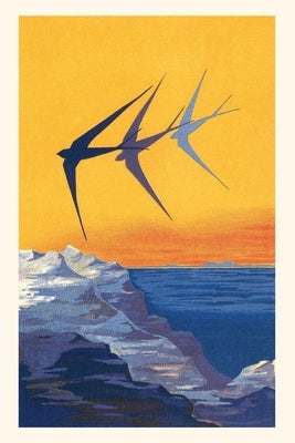 Vintage Journal Three Swallows over the Sea by Found Image Press