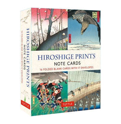 Hiroshige Prints, 16 Note Cards: 16 Different Blank Cards with 17 Patterned Envelopes (Woodblock Prints) by Tuttle Studio, Utagawa