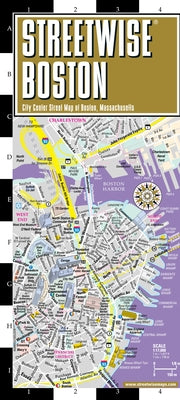 Streetwise Boston Map - Laminated City Center Street Map of Boston, Massachusetts by Michelin