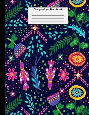 Composition Notebook: College Ruled - 8.5 x 11 Inches - 100 Pages - Birds & Flowers Design by Notebooks, Northwest