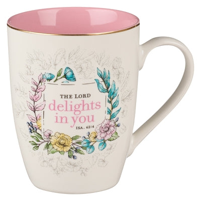 Christian Art Gifts Ceramic Mug for Women the Lord Delights in You - Isaiah 62:4 Inspirational Bible Verse, 12 Oz. by Christian Art Gifts
