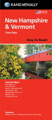 Rand McNally Easy to Read Folded Map: New Hampshire, Vermont State Map by Rand McNally