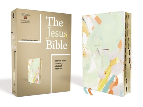 The Jesus Bible, ESV Edition, Leathersoft, Multi-Color/Teal, Indexed by Passion Publishing