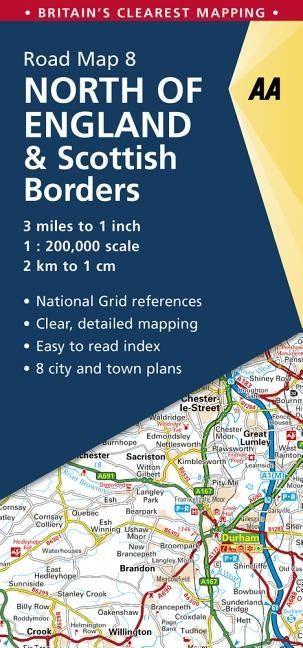 North of England & Scottish Borders Road Map by AA Publishing