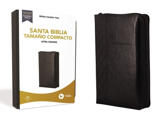 Rvr60 Santa Biblia, Letra Grande, Tamaño Compacto, Leathersoft, Negro, Edición Letra Roja Con Cierre by Rvr 1960- Reina Valera 1960