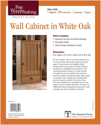 Fine Woodworking's Wall Cabinet Plan by Pekovich, Michael