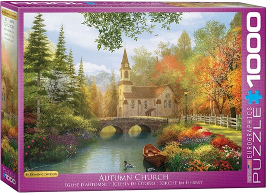 Autumn Church Dominic Davison 1000 Pieces by Eurographics
