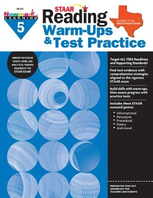 Staar: Reading Warm Ups and Test Practice G5 Workbook by Pippin, Jessica