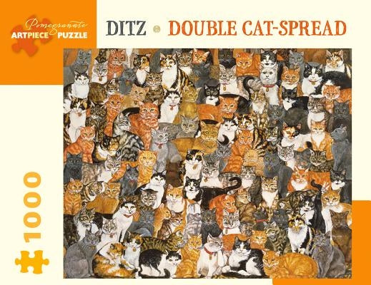 Ditz Double Cat-Spread 1000 Piece Jigsaw Puzzle by Ditz