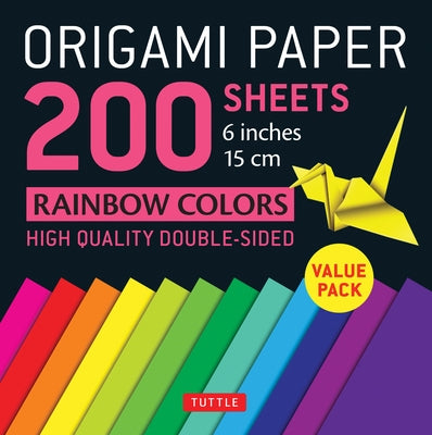 Origami Paper 200 Sheets Rainbow Colors 6 (15 CM): Tuttle Origami Paper: Double Sided Origami Sheets Printed with 12 Different Color Combinations (Ins by Tuttle Publishing