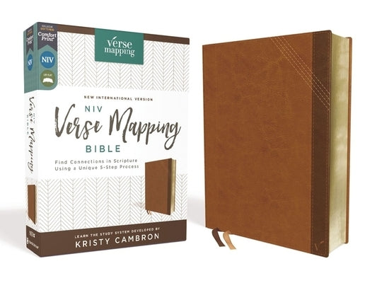 Niv, Verse Mapping Bible, Leathersoft, Brown, Comfort Print: Find Connections in Scripture Using a Unique 5-Step Process by Cambron, Kristy