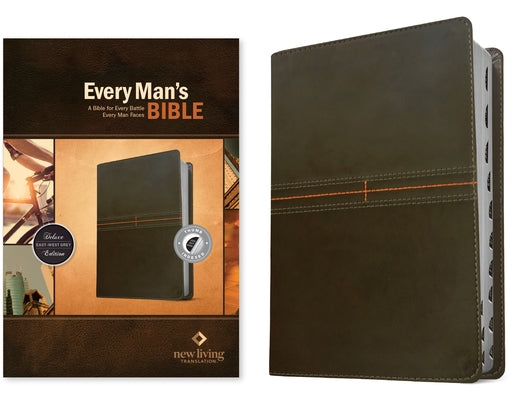 Every Man's Bible NLT (Leatherlike, East-West Grey, Indexed) by Tyndale