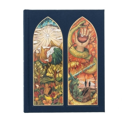 CSB Notetaking Bible, Stained Glass Edition, Sapphire Cloth-Over-Board by Csb Bibles by Holman