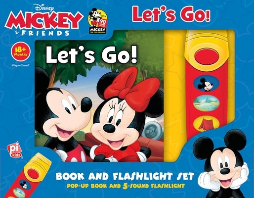 Little Flashlight Adventure Book Mickey Mouse 90th: Let's Go: Book and Flashlight Set [With Flashlight] by Pi Kids