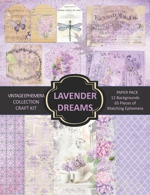 Lavender Dreams Vintage Ephemera Craft Kit: Paper Pack for Scrapbooking, Card Making, Decoupage, or Mixed Media Arts. by The Handmade Attic