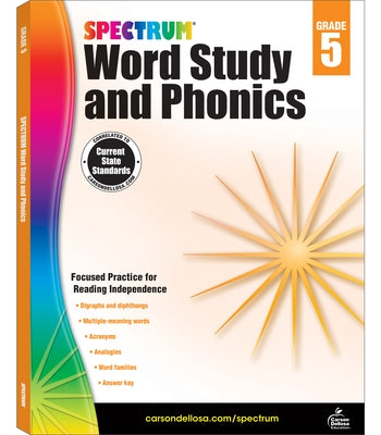 Spectrum Word Study and Phonics, Grade 5 by Spectrum
