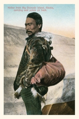 Vintage Journal Indigenous Alaskan Man with Seal Poke by Found Image Press