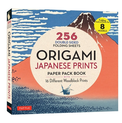 Origami Japanese Prints Paper Pack Book: 256 Double-Sided Folding Sheets with 16 Different Japanese Woodblock Prints with Solid Colors on the Back (In by Tuttle Publishing